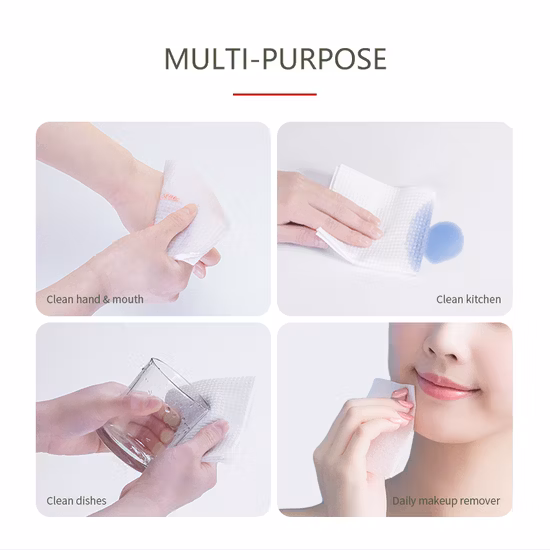 Serviettes pour le visage en coton mouchoirs jetables ultra doux et extra épais pour peaux sensibles et utilisées comme lingettes nettoyantes, rouleaux démaquillants, utilisation sèche et humide
