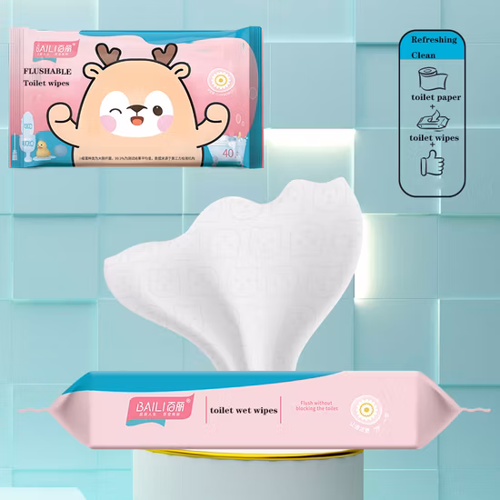 2023 Vente chaude 100 % biodégradable jetables en tissu humide lingettes jetables pour toilettes avec marque privée